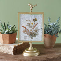 Thumbnail for Gilded Pressed Botanical Stand - Corydalis and Chrysanthemum