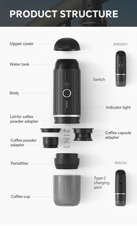 Thumbnail for Wireless Electric Portable Espresso Coffee Machine