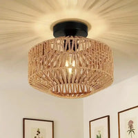 Thumbnail for Bamboo Pendant Light – Handwoven Rattan Chandelier