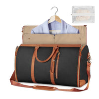 Thumbnail for 1pc Foldable Women's Travel Convenient Carry-on Clothing Bag Large PU Leather Duffel Bag Women's Business Travel Bag