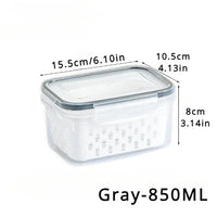 Thumbnail for Clear Fresh-Keeper Box – Drain Basket for Veggies & Fruits!