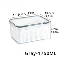 Thumbnail for Clear Fresh-Keeper Box – Drain Basket for Veggies & Fruits!