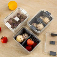 Thumbnail for Clear Fresh-Keeper Box – Drain Basket for Veggies & Fruits!
