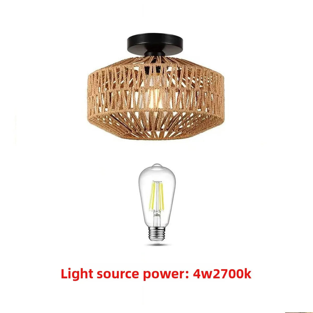 Bamboo Pendant Light – Handwoven Rattan Chandelier
