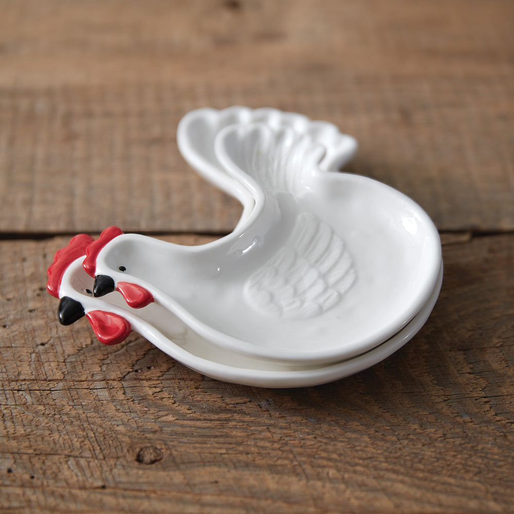 Set-of-Two-ceramic-Rooster-Plates