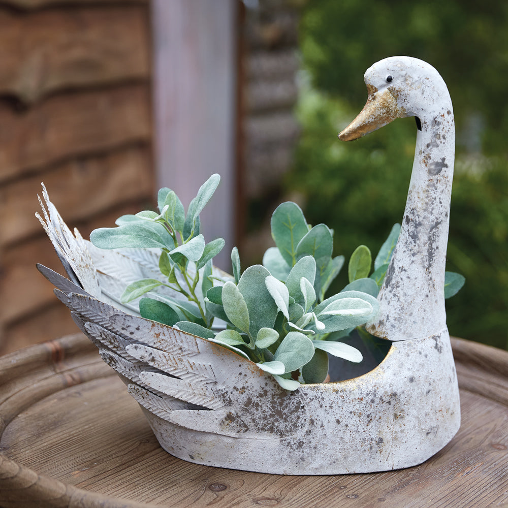 rustic-swan-planter