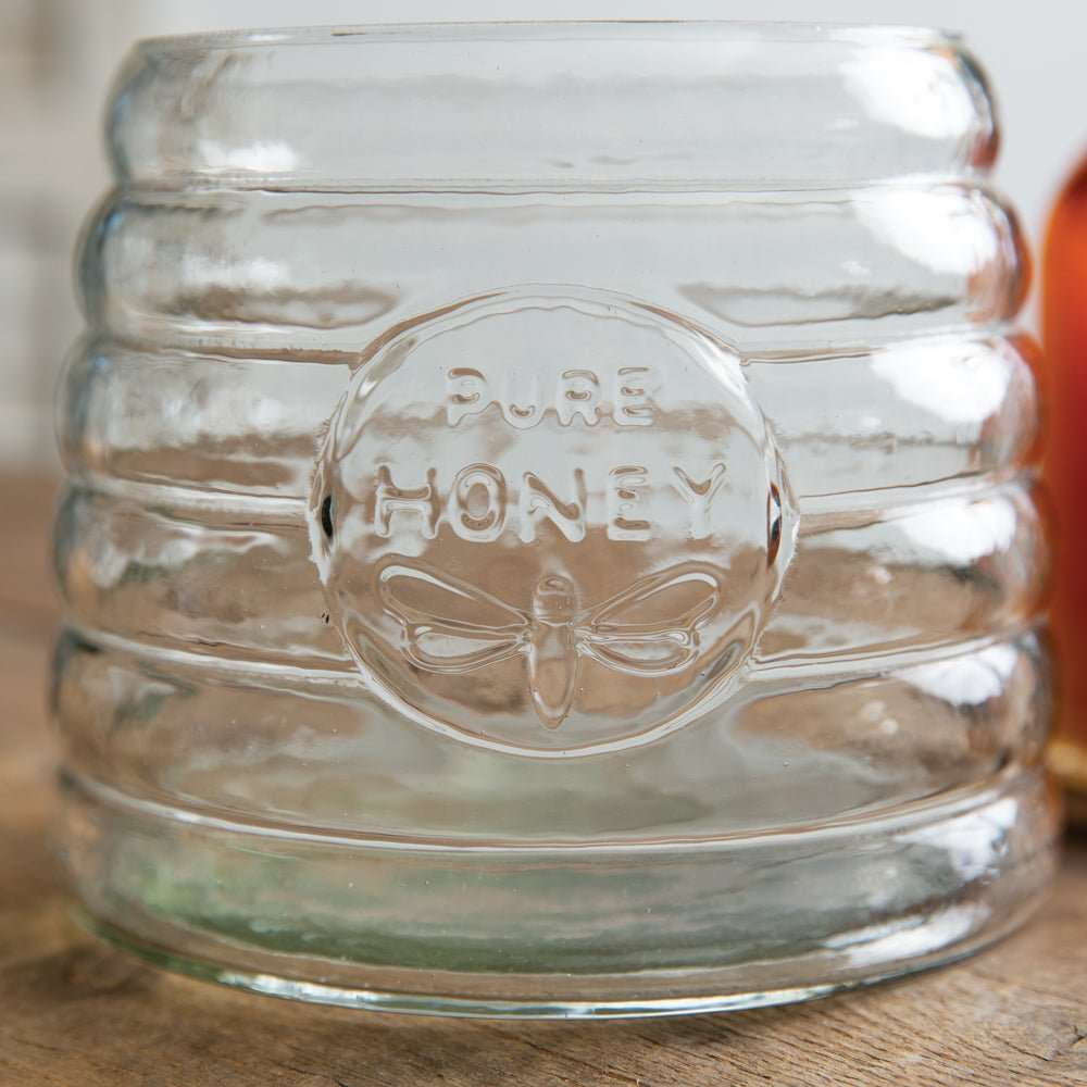 Small Honey Hive Glass Canister -