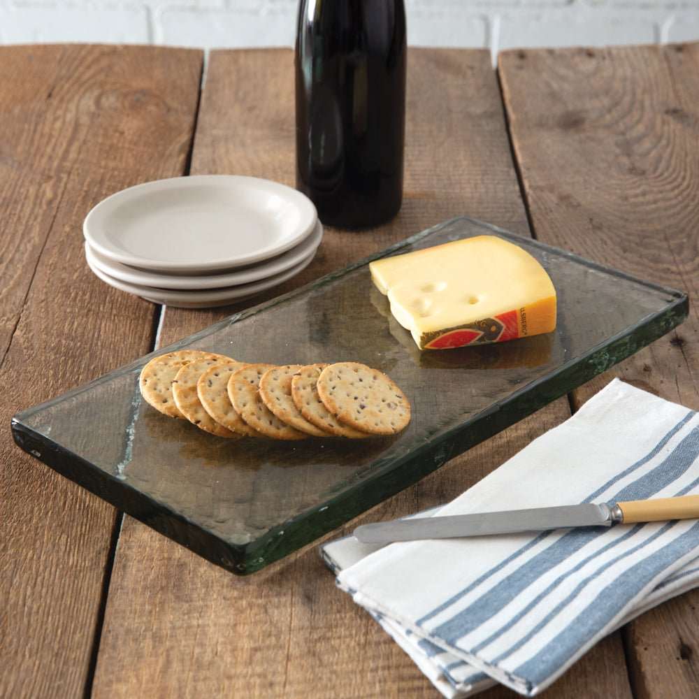 Blocked Glass Cheese Board - Cutting Boards