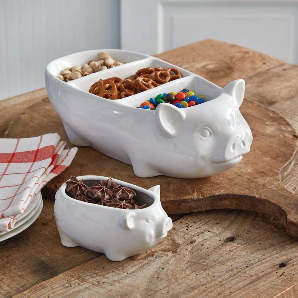 Ceramic Pig Candy Dish Bowl - Bowls