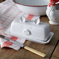 Thumbnail for Ceramic Piglet Butter Dish - Bowls