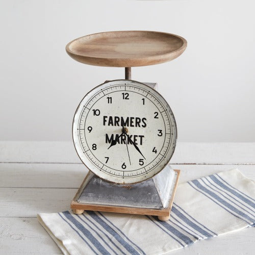 Mamma Mia's Closet Farmhouse Decorative Scale Clock Decorative Trays 