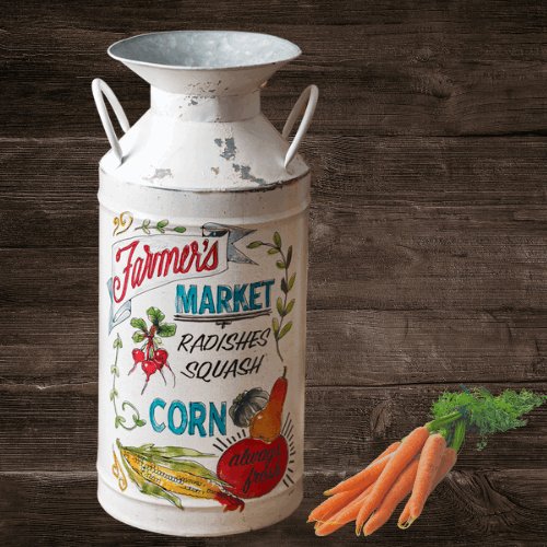 Farmers Market Milk Can - Decorative Jars