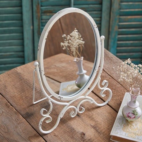 Mamma Mia's Closet Kinsley Oval Tabletop Mirror Mirrors 