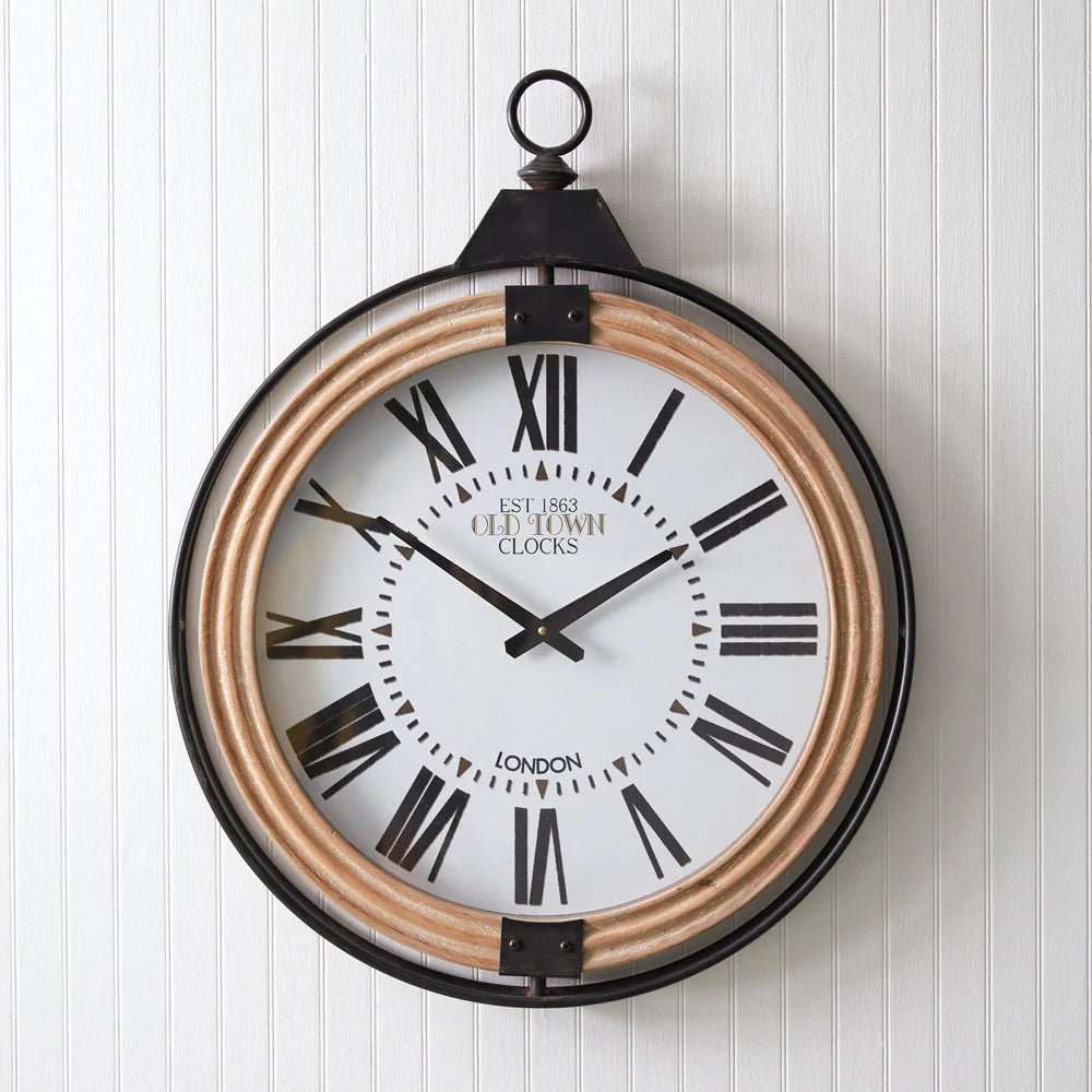 Large Pocket Watch Style Wall Clock - Wall Clocks