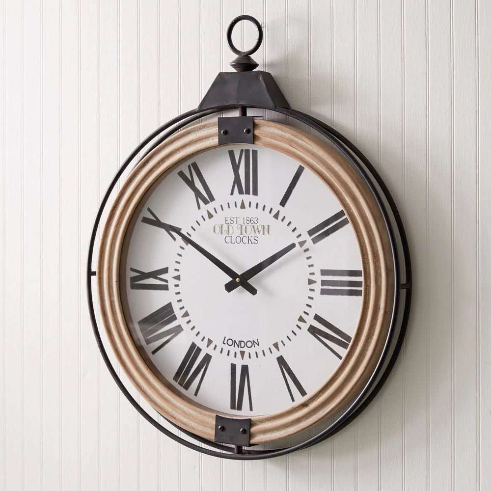 Large Pocket Watch Style Wall Clock - Wall Clocks