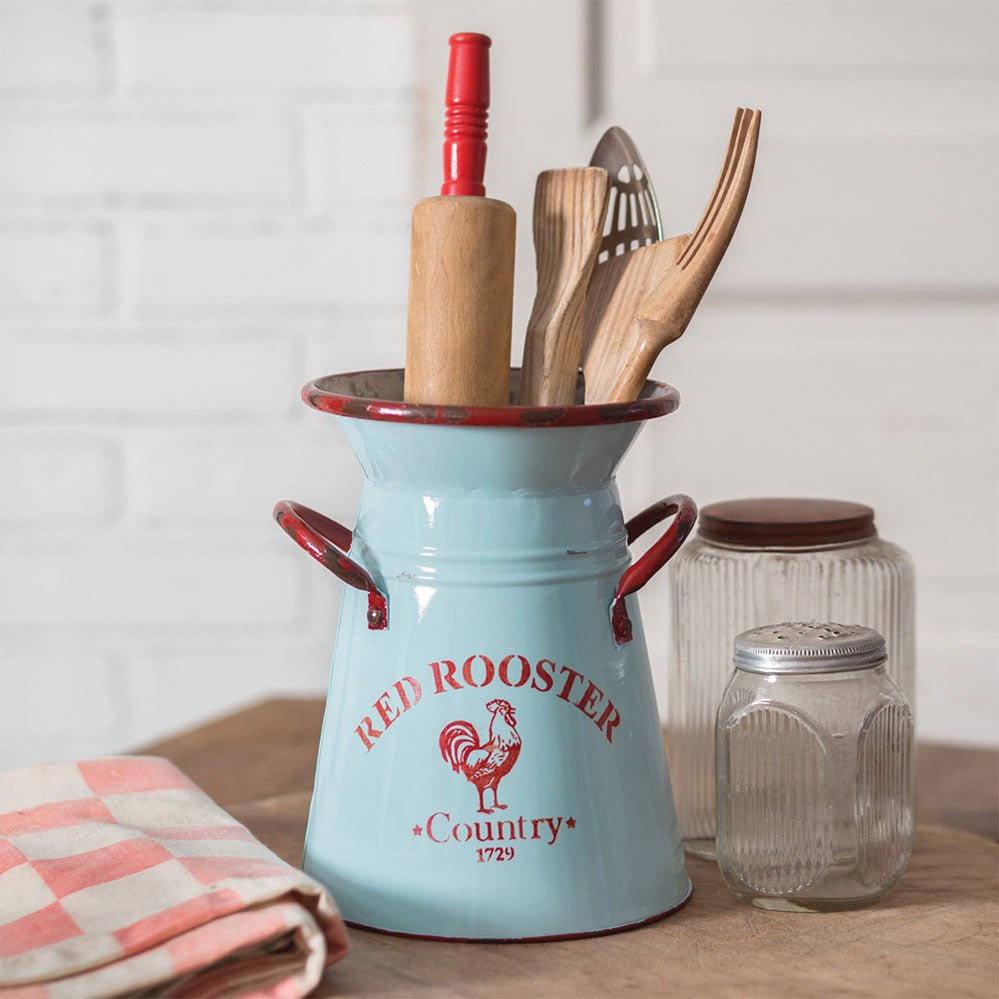 Mamma Mia's Closet Red Rooster Kitchen Caddy Pitcher Kitchen Countertop 