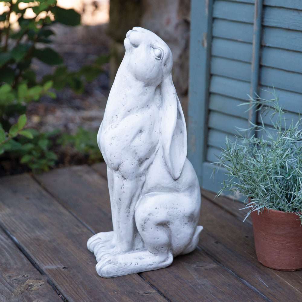 Resin Gazing Hare Garden Statue - Pots & Planters