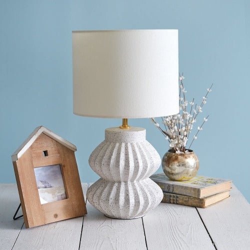 Mamma Mia's Closet Scalloped Resin Tabletop Lamp Lamps 