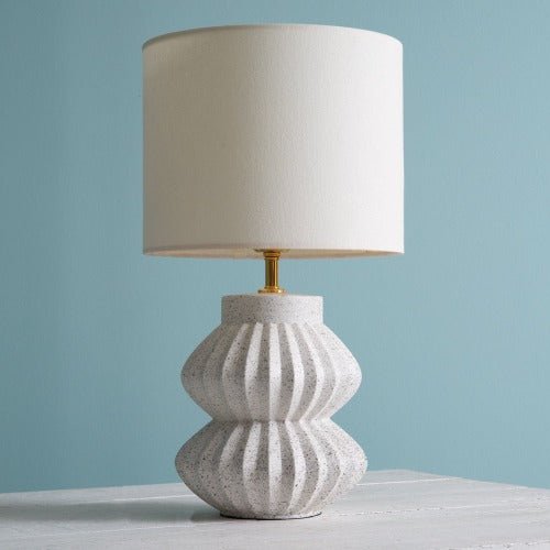 Mamma Mia's Closet Scalloped Resin Tabletop Lamp Lamps 