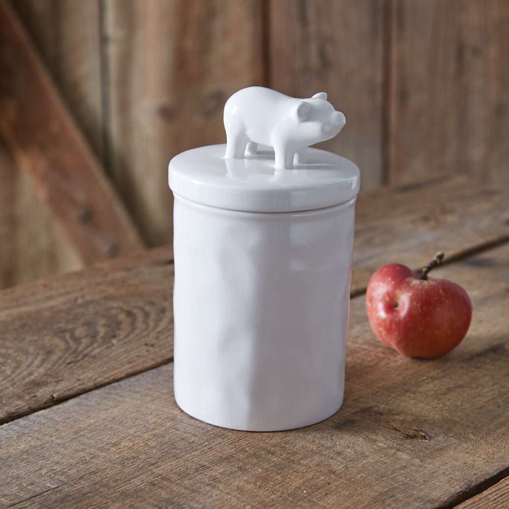 Small Farmhouse Piglet Canister - Kitchen Countertop