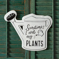 Thumbnail for Mamma Mia's Closet Sometimes I Wet My Plants Sign Decorative Plaques 