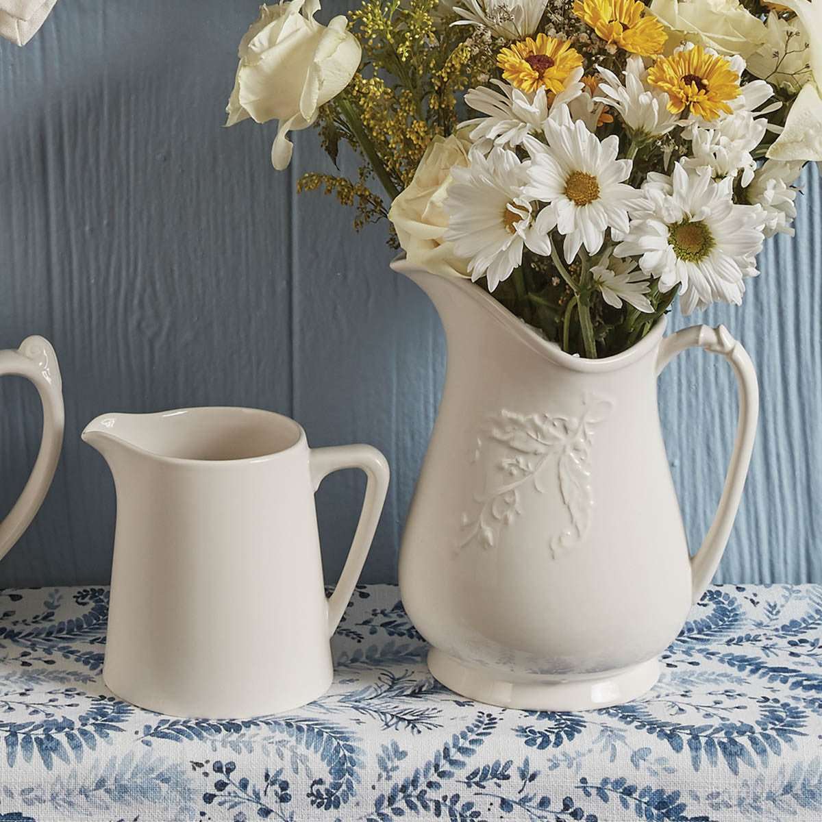 Stoneware Lily Of The Valley Pitcher - Serveware