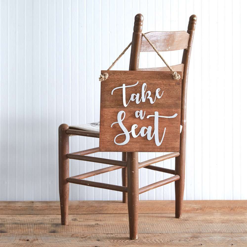 Take A Seat Wall Sign - Decorative Plaques