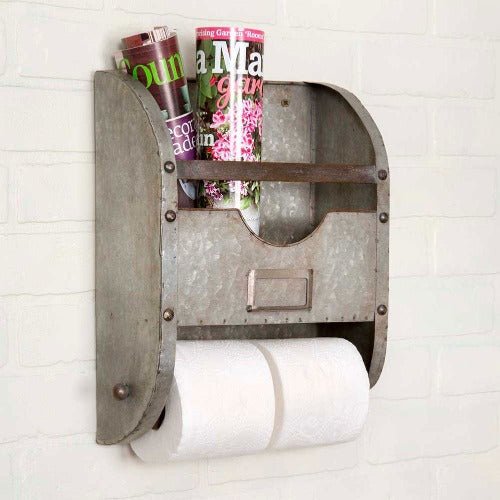 Mamma Mia's Closet Toilet Paper Magazine Bathroom Caddy  