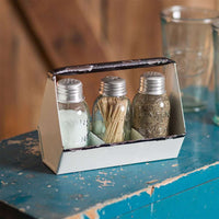 Thumbnail for White Toolbox Salt Pepper Toothpick Caddy - Salt & Pepper Shakers